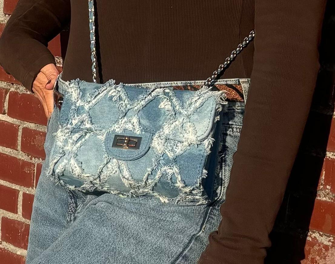NIEUW BINNEN PerlaZ schoudertas denim