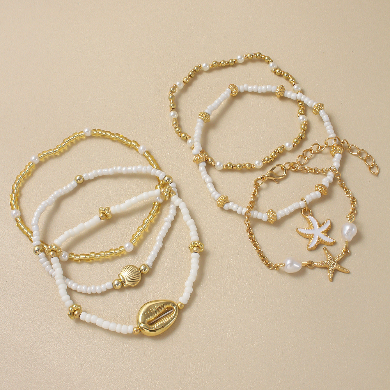 PerlaZ beachy- armbandjes set