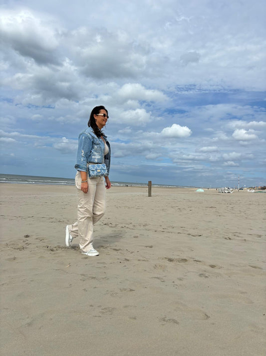 NIEUW BINNEN  PerlaZ schoudertas denim