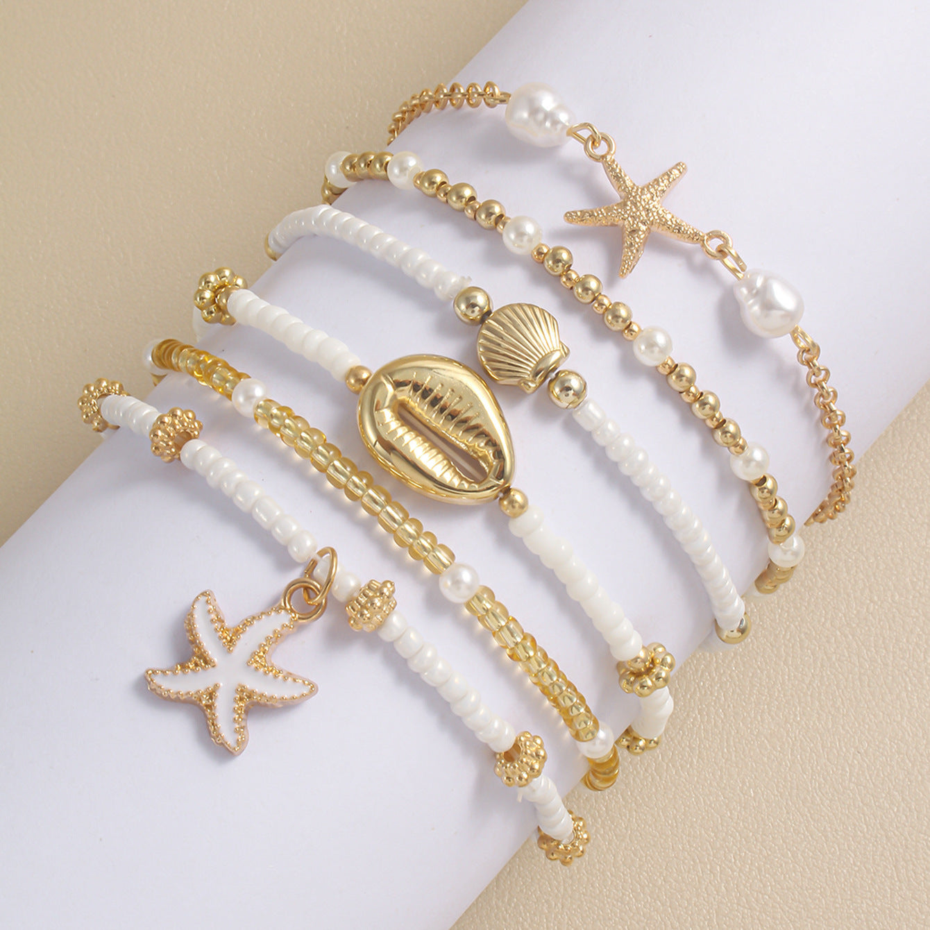 PerlaZ beachy- armbandjes set